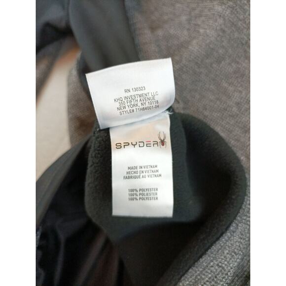 Spyder Mens Outbound 1/4 Zip Sweater Jacket Size L Gray Black Logo - Picture 7 of 10